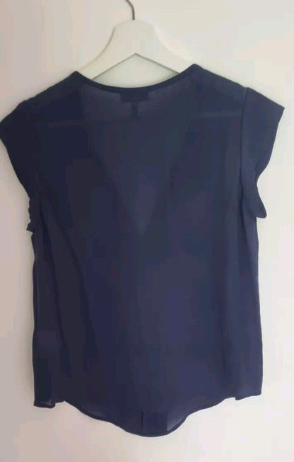 Joie Women's Navy 100% Silk Blouse  Size XS