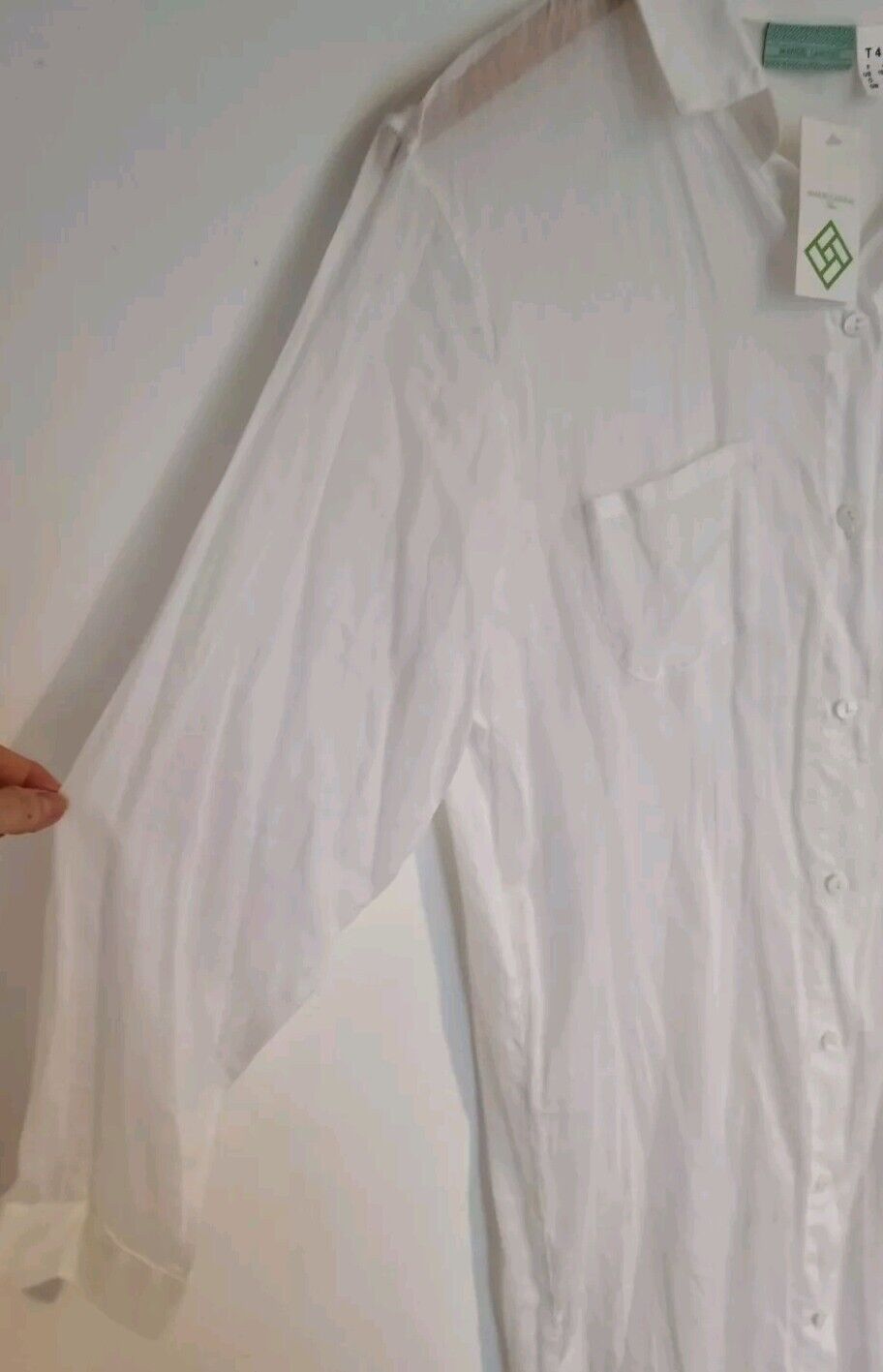 BNWT Manuel Canovas 100% Cotton Women's Kaftan Beach Buttoned Cover Up Size 14