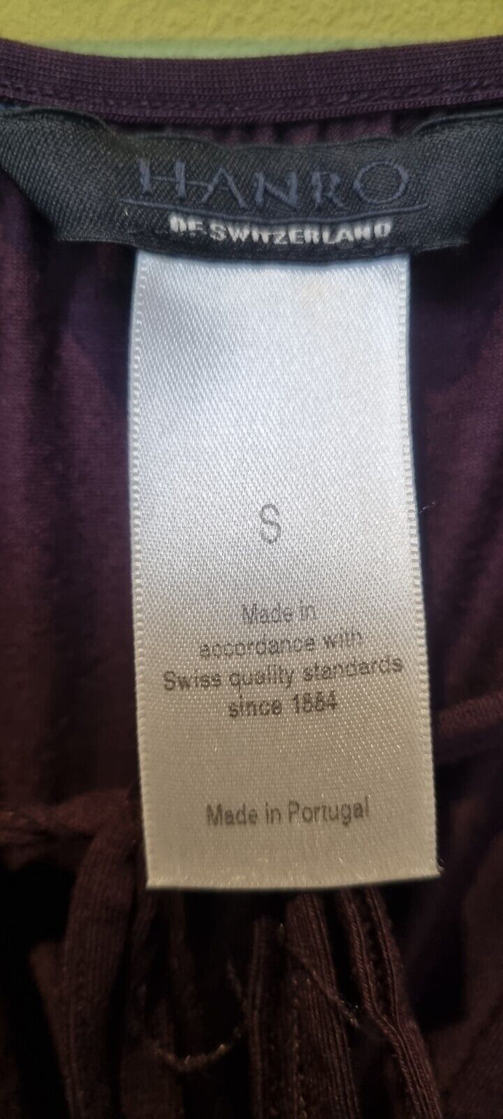 Reduced: Hanro Of Switzerland Women's Two Piece Burgandy Lounge Suit Size S