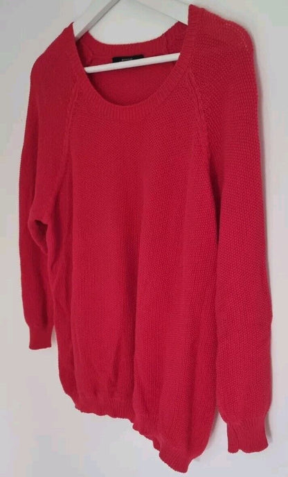 MaxMara Weekend 100% Cotton Women's Red Pullover  Jumper XL