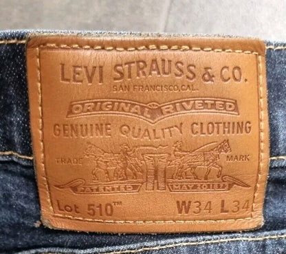 Levis Men's Lot 510 Skinny Strech Jeans Size W34 L34