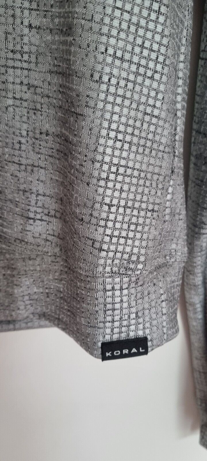 Koral Women's Silver Metallic Activewear Top Size XS