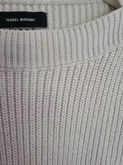 Isabel Marant Made In Italy Women's Cream Knit Pullover Jumper Size 34