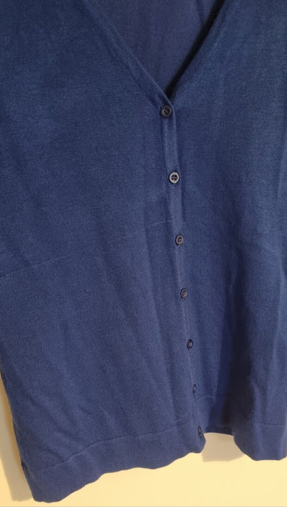 Saint Tropez Women's Blue Long Sleeved Cardigan Size M