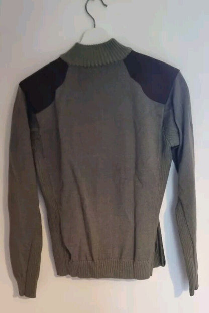 Le Chameau Green 50% Wool Women's Cardigan Size M