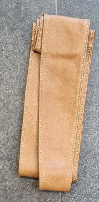 Ella Bundle Of Two Leather Belts, Grey And Brown. One With Tags One Without