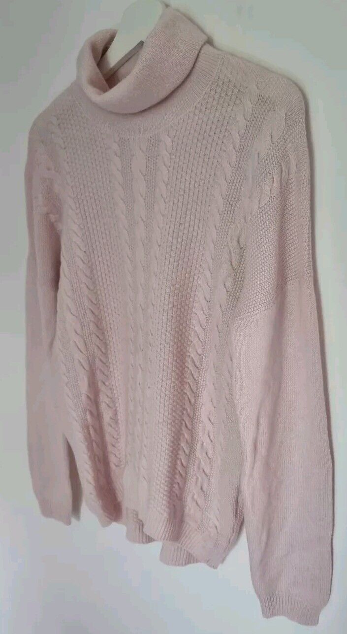 Peserico Made In Italy Wool, Silk, Cashmere Mix Women's Baby Pink Jumper 44