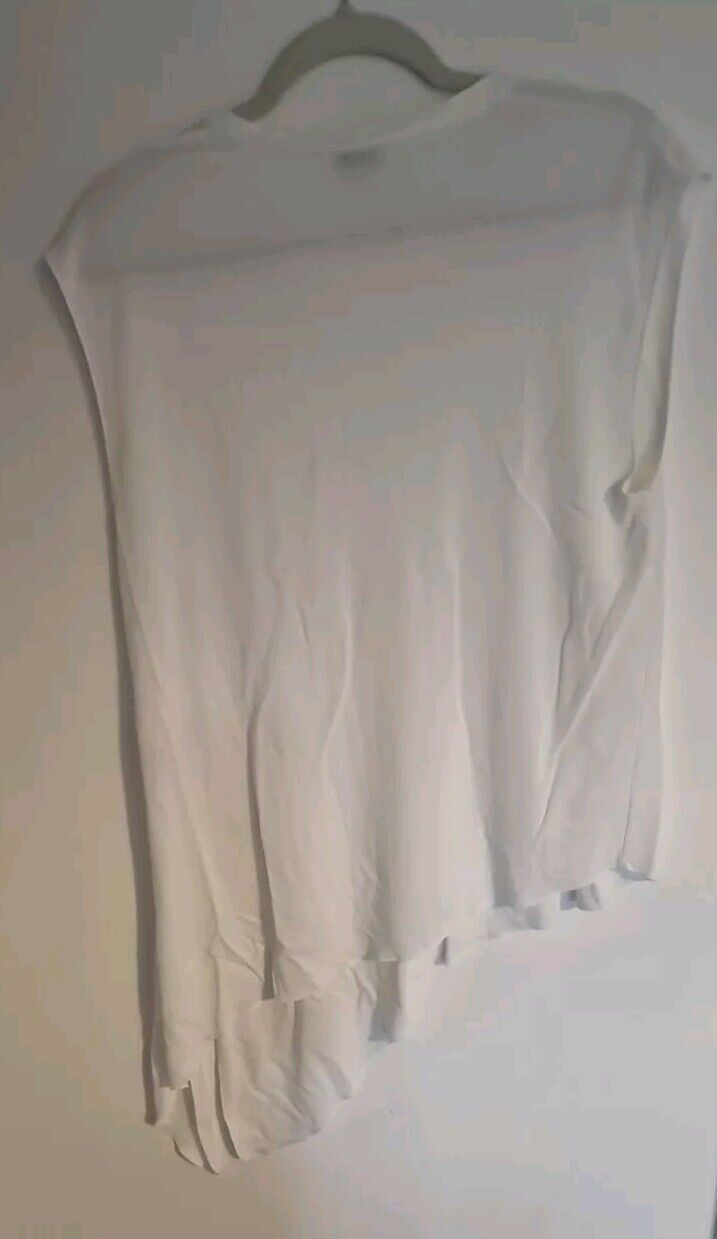 Joseph Women's White Long Line Blouse Size  Large