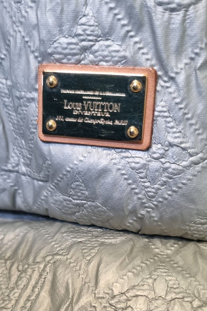 Genuine Louis Vuitton Monogram Canvas Silver Clutch Bag With Logo Dust Bag