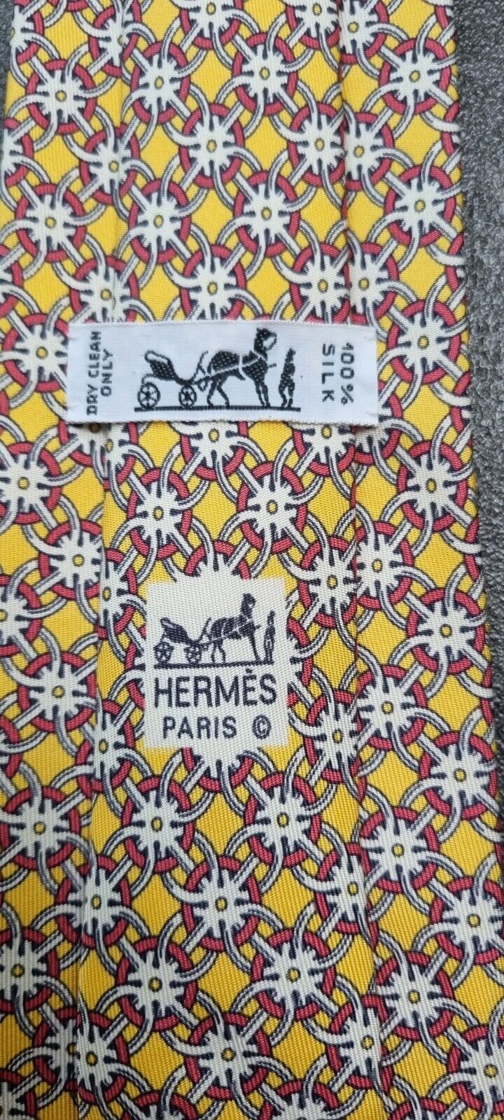 Hermes Men's 100% Silk Tie
