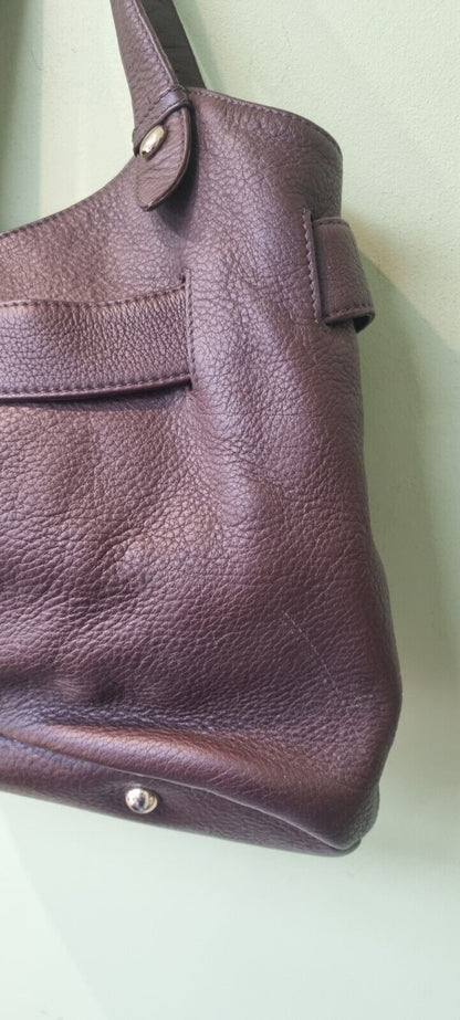 Diane Von Furstenberg Brown Leather Tote Bag With Attached Purse