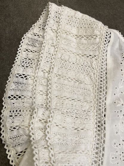 SEA Women's Cotton, Broiderie Anglaise Blouse Size XS