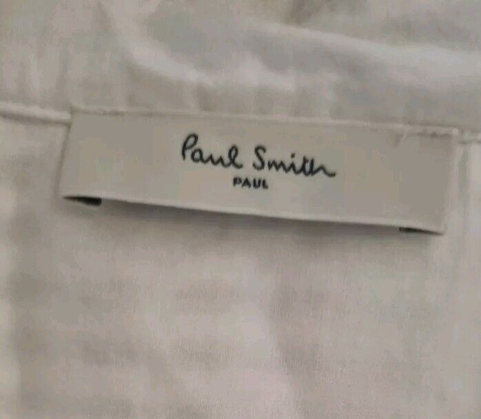 Paul Smith Women's White Long Sleeved Blouse With Holed Sleeves Size 48