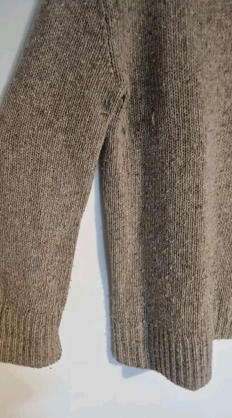 Joseph Women's Dark Beige Rollneck 80% Lambswool Pullover Jumper Size Large