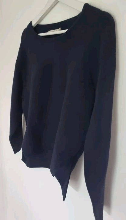 J Brand Women's Navy Blue Long Sleeved Heavier Weight Top With Stretc Size Small