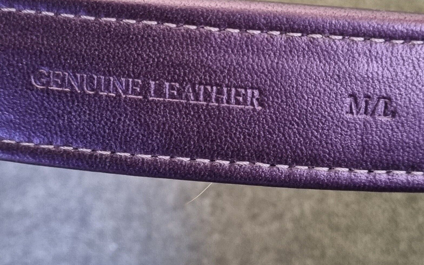 Fantastic Swarovski  Women's Leather and Crystal Purple Belt Size M/L