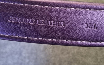 Fantastic Swarovski  Women's Leather and Crystal Purple Belt Size M/L