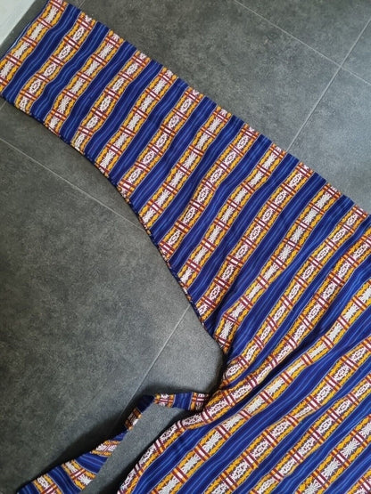 Men's Vibrant Blue Heavyweight Handmade, Lined Silk Kimono One Size
