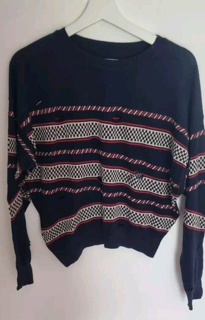 Isabel Etoile Marant Made In Italy Women's Navy Blue Lightweight Pullover  34