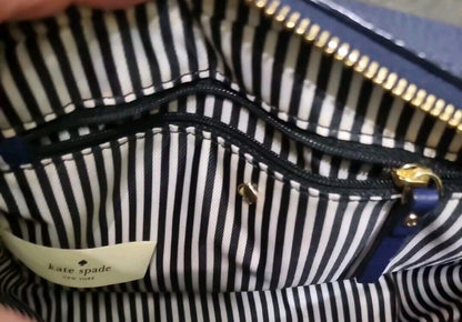 Kate Spade Women's Blue Leather Cross Body Bag With Tassles