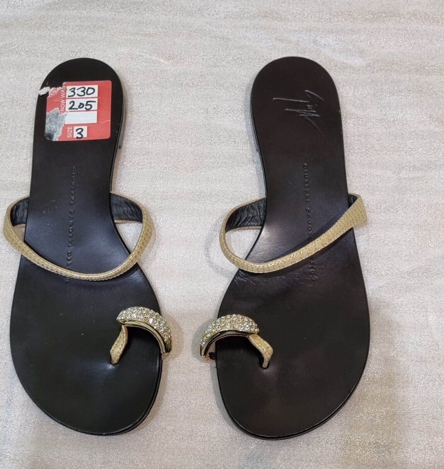 Reduced: Giuseppe Zanotti Flat Sandals Size 3