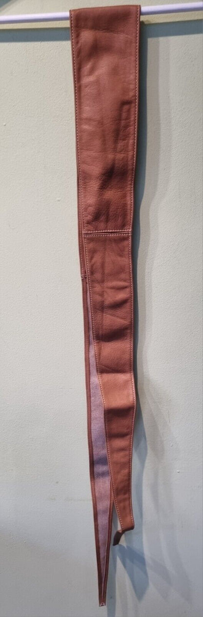 Ella Bundle Of Two Leather Belts, Grey And Brown. One With Tags One Without
