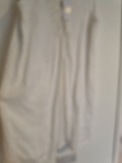 BNWT White Label By The White Company Women's White 100% Linen, Lined Dress  14
