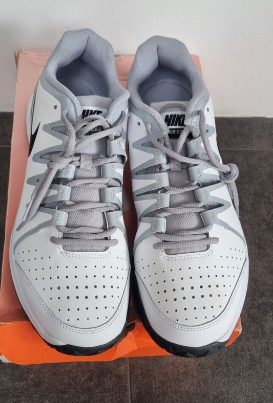 Brand New With Box Nike Mens Vapor Court  White, Grey Tennis Trainers Size 12