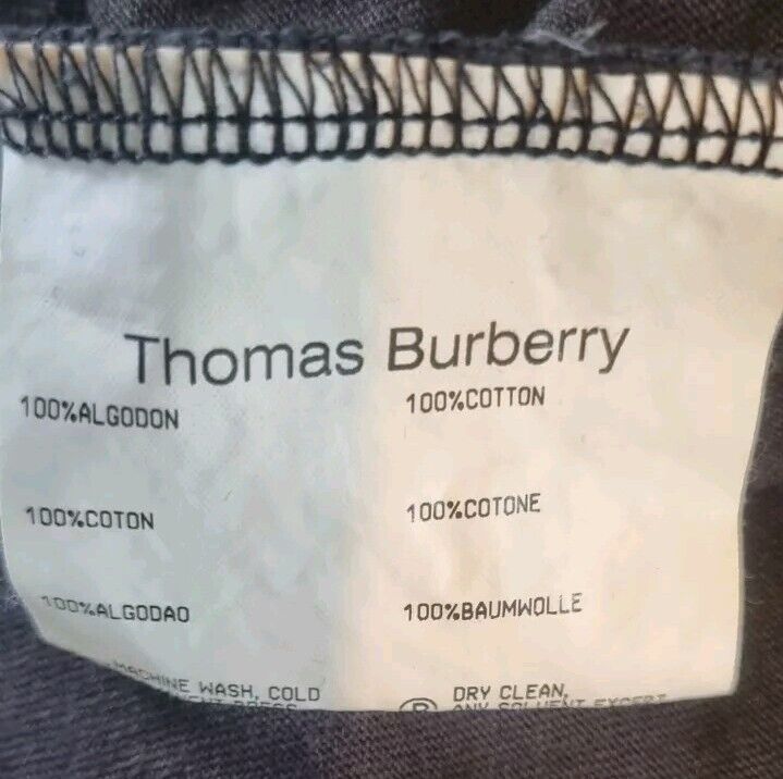 Thomas Burberry Women's Black Long Sleeved Top With Gold Logo XS