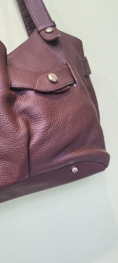 Diane Von Furstenberg Brown Leather Tote Bag With Attached Purse