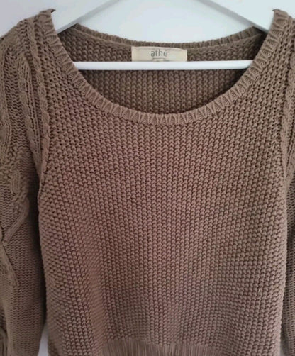 Vanessa Bruno Athe Brown Women's 100% Cotton Sweater,  Jumper Size 0