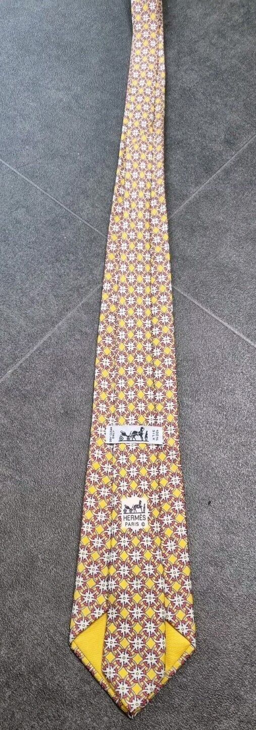 Hermes Men's 100% Silk Tie
