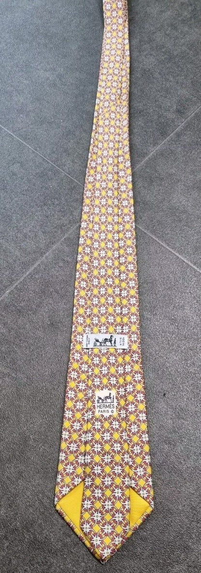Hermes Men's 100% Silk Tie
