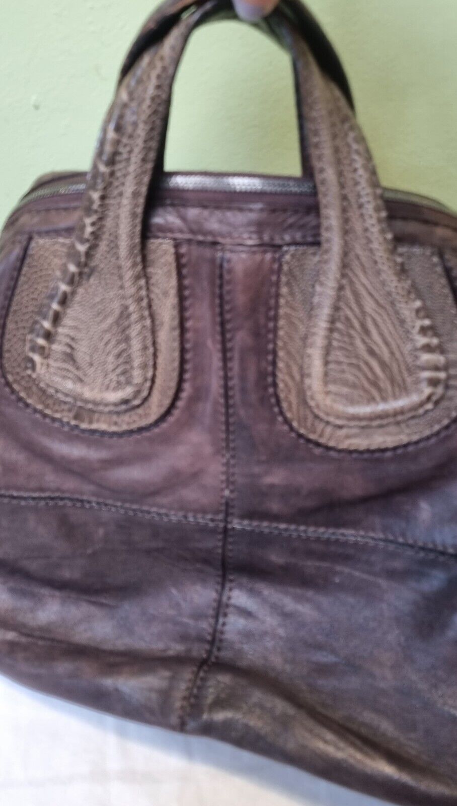 Genuine Two Way Givenchy Women's Brown Leather Shoulder Bag With Logo Dustbag