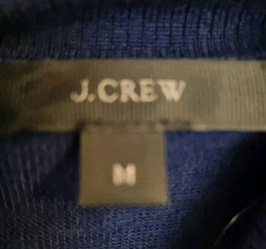 J Crew Women's Blue Rollneck Pullover, Jumper  100% Merino Wool Size M