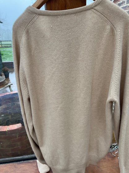 Johnstons Mens Beige Cashmere Jumper Chest 58 cm1
