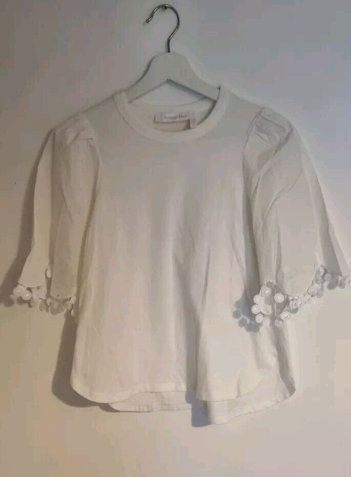 See By Chloe Women's White Cotton Top Size XS
