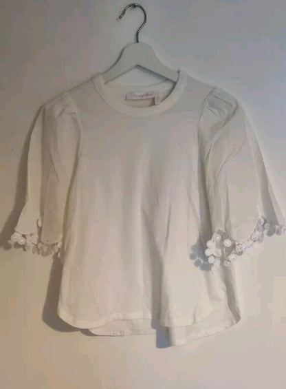 See By Chloe Women's White Cotton Top Size XS