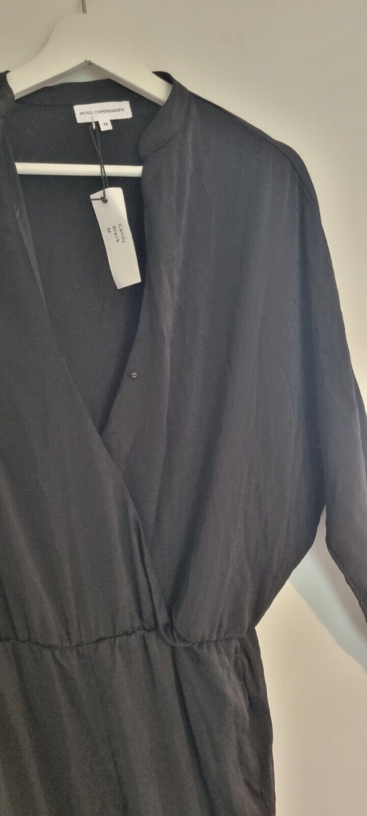 BNWT Moss Copenhagen Women's Style Candy Black Jumpsuit Size M
