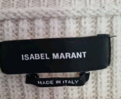 Isabel Marant Made In Italy Women's Cream Knit Pullover Jumper Size 34