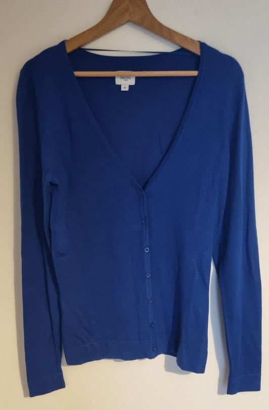 Saint Tropez Women's Blue Long Sleeved Cardigan Size M