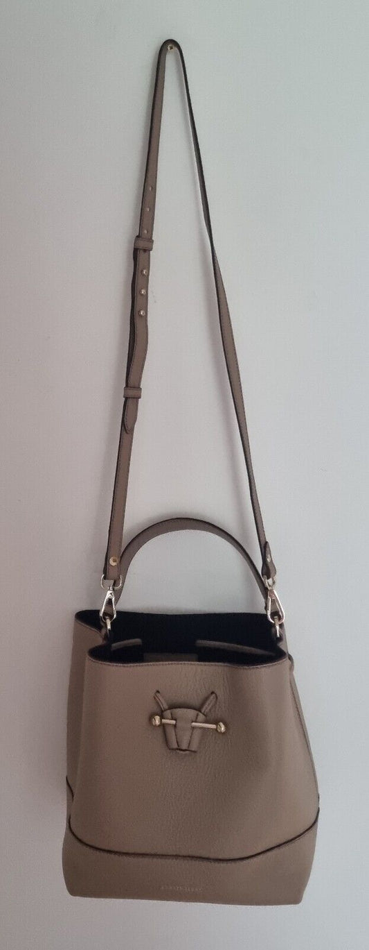 Strathberry Women's Oat Colour Leather Handbag With Gold Colour Trim