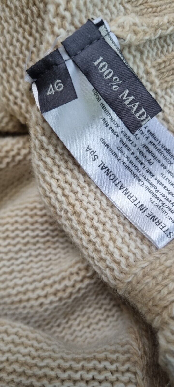 Lorena Antoniazzi Women's Oat Wool Cashmere Mix Pullover Jumper Size 46