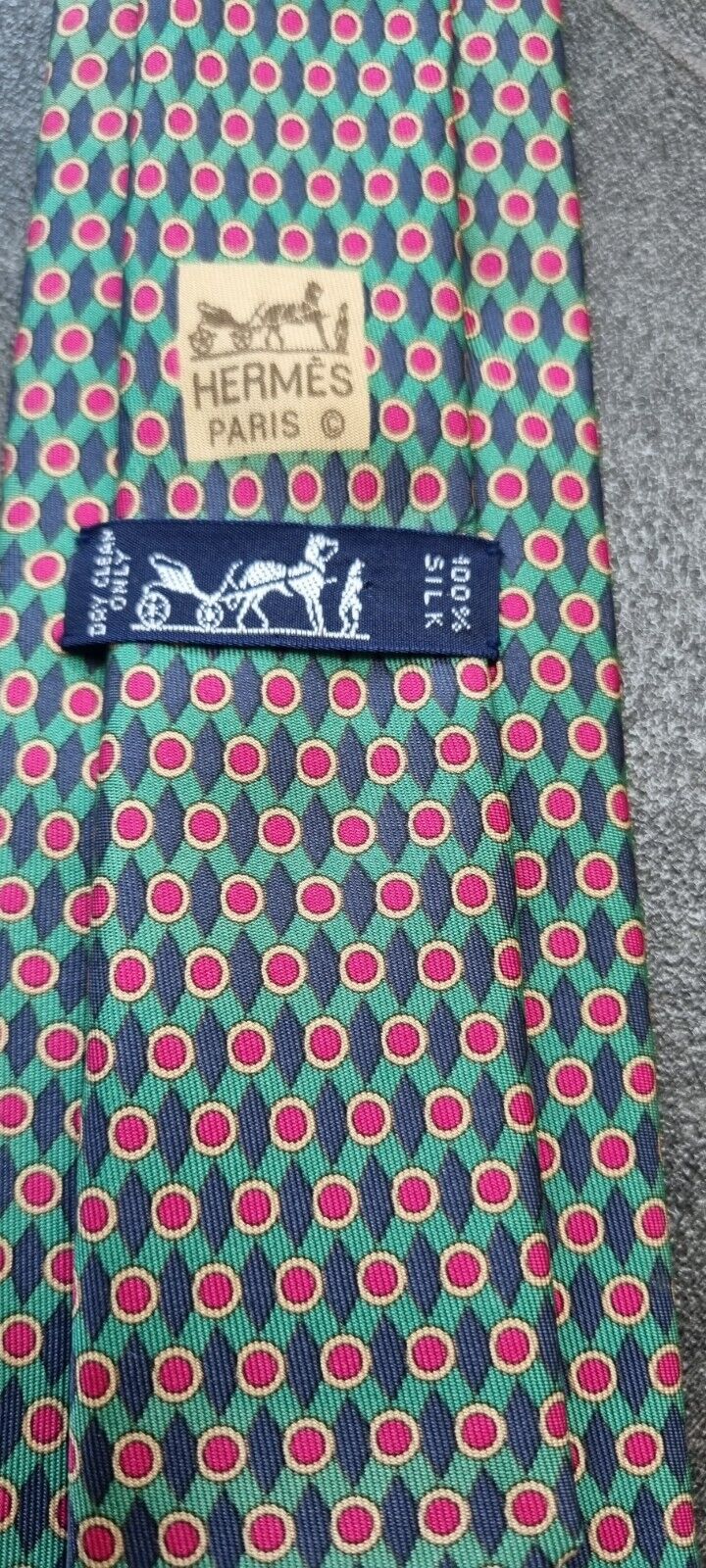 Hermes Men's 100% Silk Tie