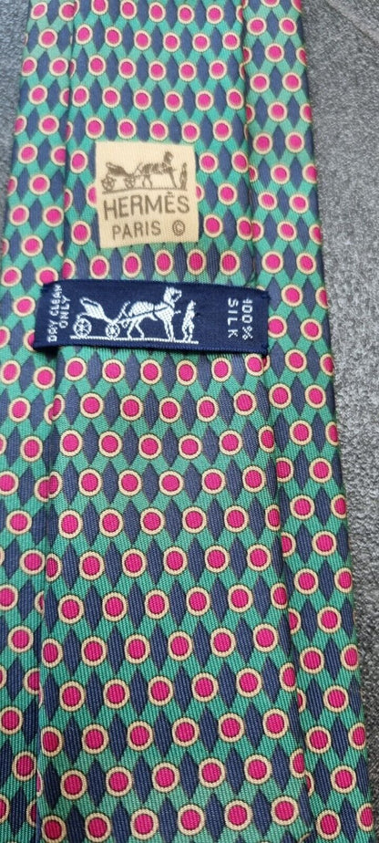 Hermes Men's 100% Silk Tie