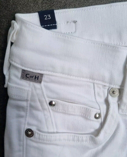 Citizens Of Humanity Women's Rocket Crop Mid Rise Skinny White Jeans Size 23