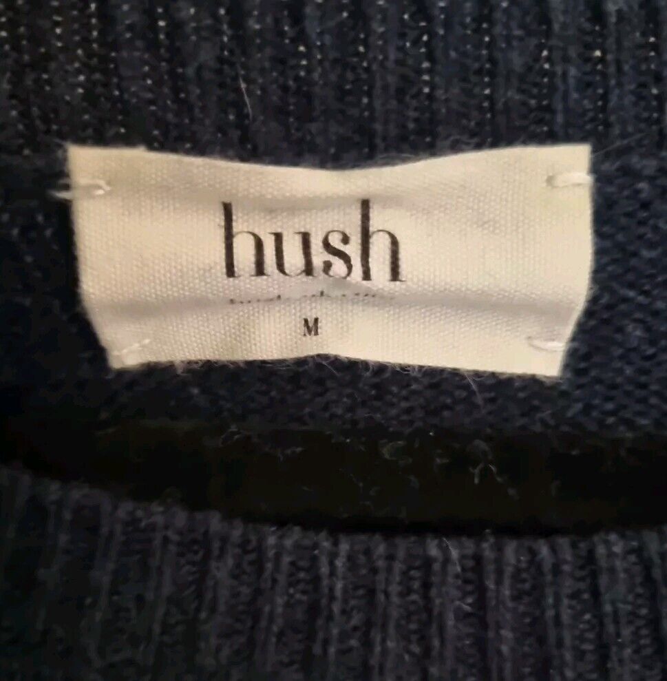 Hush Women's Navy Blue "Love" Logo Jumper Pullover Size M