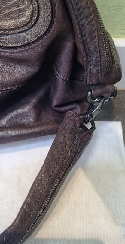 Genuine Two Way Givenchy Women's Brown Leather Shoulder Bag With Logo Dustbag