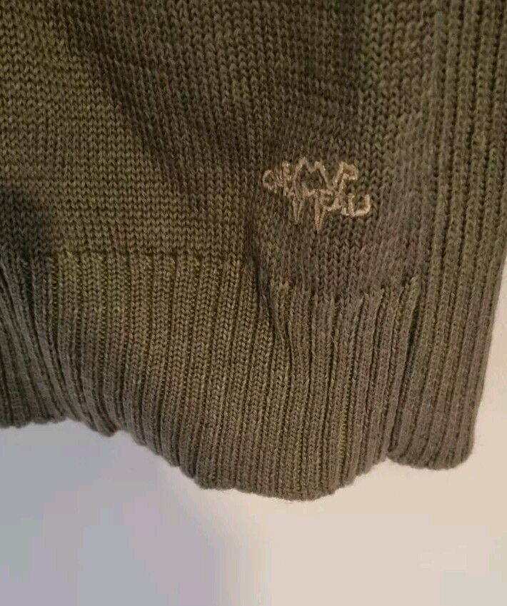 Le Chameau Green 50% Wool Women's Cardigan Size M