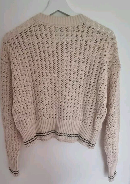 Varley Women's  Natural Azores Sweater, Pullover 100% Cotton Size XS